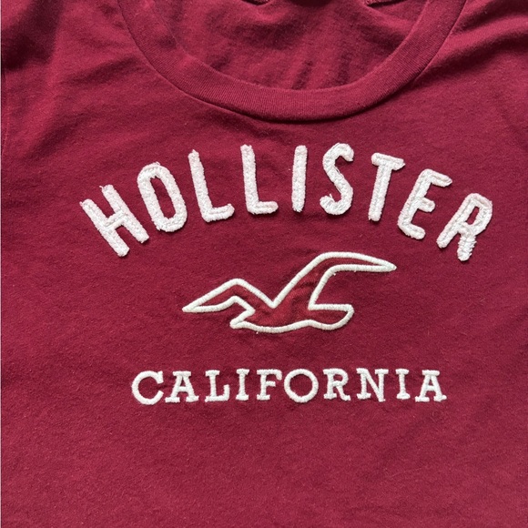 Hollister Maroon Long Sleeve Shirt Embroidered
Seagull Women's Size Small Y2K - Picture 5 of 9
